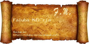 Faluba Mária névjegykártya