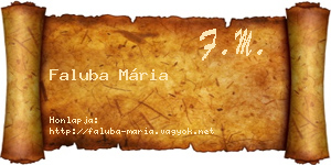 Faluba Mária névjegykártya